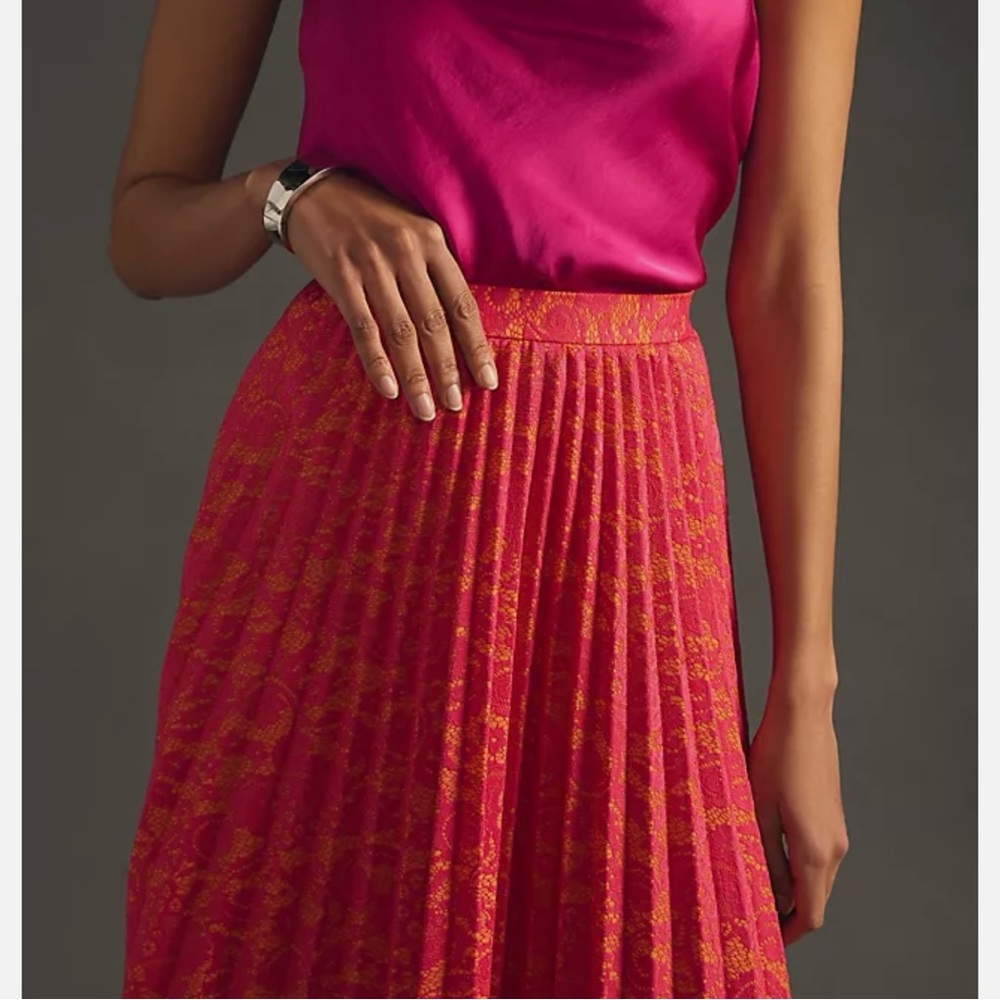 NWOT Anthropologie Maeve pleated skirt size small